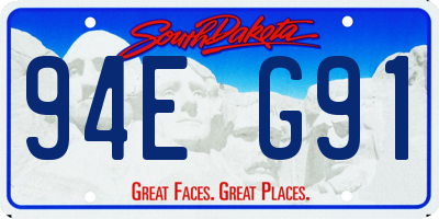 SD license plate 94EG91