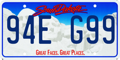 SD license plate 94EG99
