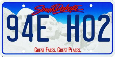 SD license plate 94EH02