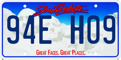 SD license plate 94EH09