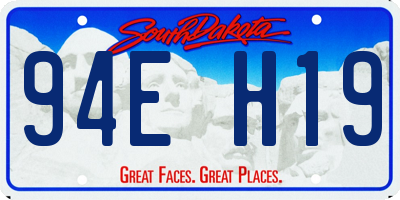 SD license plate 94EH19