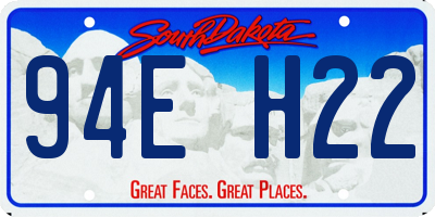 SD license plate 94EH22