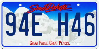 SD license plate 94EH46