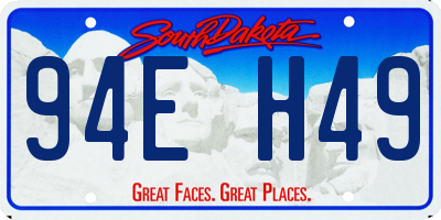 SD license plate 94EH49