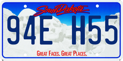 SD license plate 94EH55
