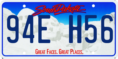 SD license plate 94EH56
