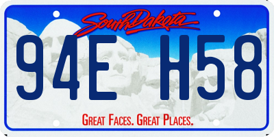 SD license plate 94EH58