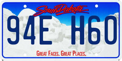 SD license plate 94EH60