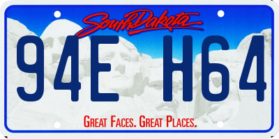 SD license plate 94EH64