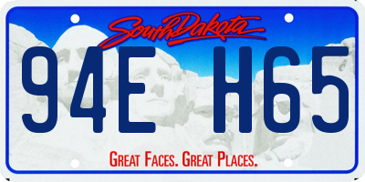 SD license plate 94EH65