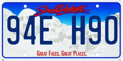 SD license plate 94EH90