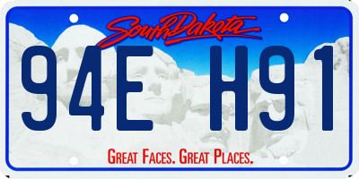 SD license plate 94EH91