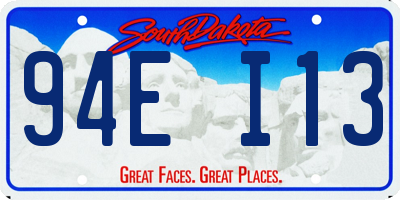 SD license plate 94EI13