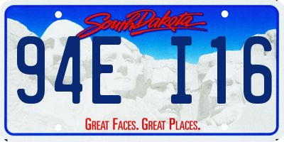 SD license plate 94EI16