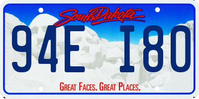 SD license plate 94EI80