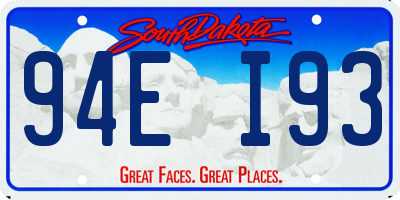 SD license plate 94EI93