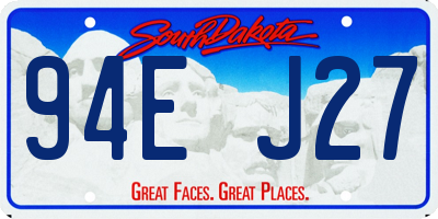 SD license plate 94EJ27