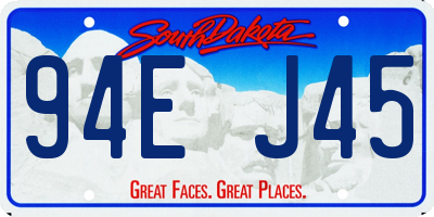 SD license plate 94EJ45