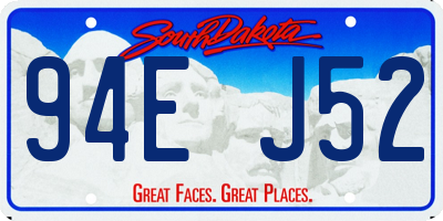 SD license plate 94EJ52