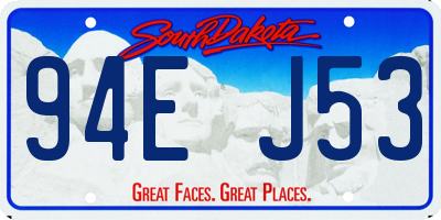 SD license plate 94EJ53
