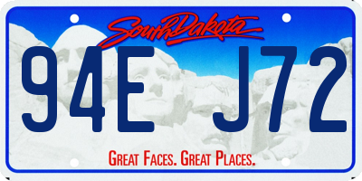 SD license plate 94EJ72