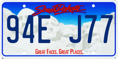 SD license plate 94EJ77