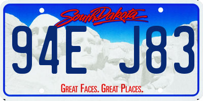 SD license plate 94EJ83