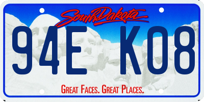 SD license plate 94EK08