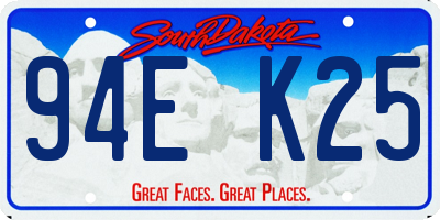 SD license plate 94EK25