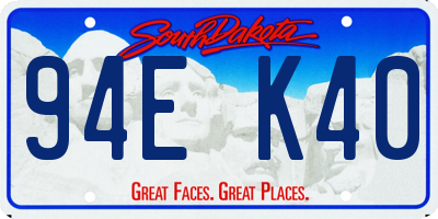 SD license plate 94EK40