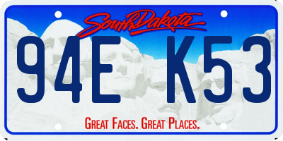 SD license plate 94EK53