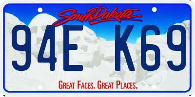 SD license plate 94EK69