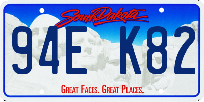 SD license plate 94EK82