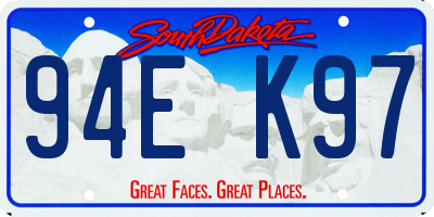 SD license plate 94EK97