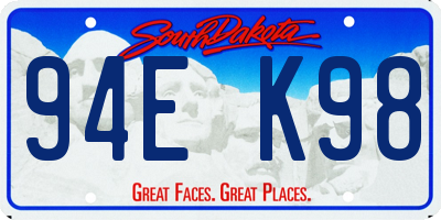 SD license plate 94EK98