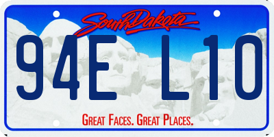 SD license plate 94EL10