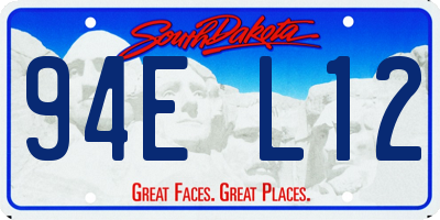 SD license plate 94EL12