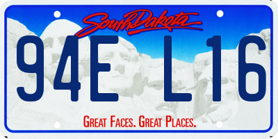 SD license plate 94EL16