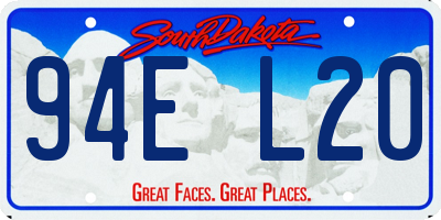SD license plate 94EL20