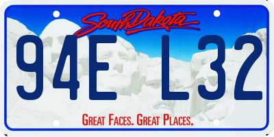 SD license plate 94EL32