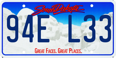 SD license plate 94EL33