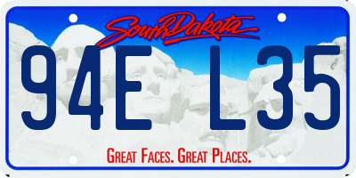 SD license plate 94EL35