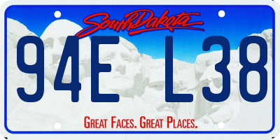 SD license plate 94EL38