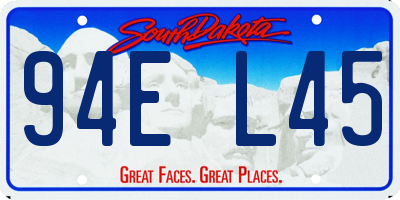 SD license plate 94EL45