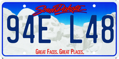 SD license plate 94EL48