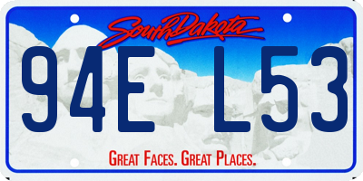SD license plate 94EL53