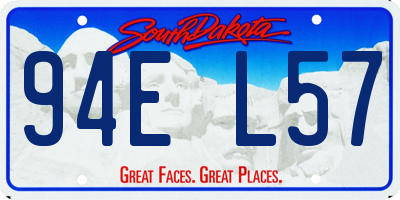 SD license plate 94EL57