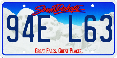 SD license plate 94EL63