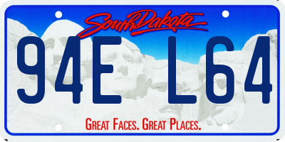 SD license plate 94EL64