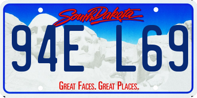 SD license plate 94EL69